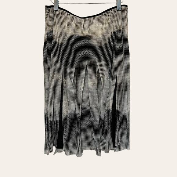 For the Republic Black White Gray Fringe Skirt Size 8P - Picture 5 of 6